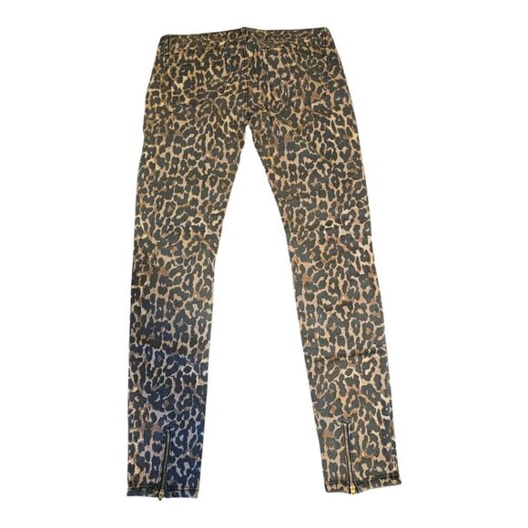 REBECCA MINKOFF Leopard Denim Jeans Pants - Size 4 - Picture 2 of 9